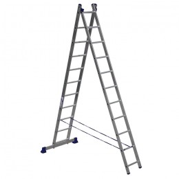 Двухсекционная алюминиевая лестница Алюмет 506 см. 2*11 ступеней Н2 5211