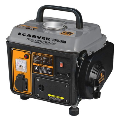 Бензиновый генератор Carver PPG-950 220 В./12В. 0.7 кВт.