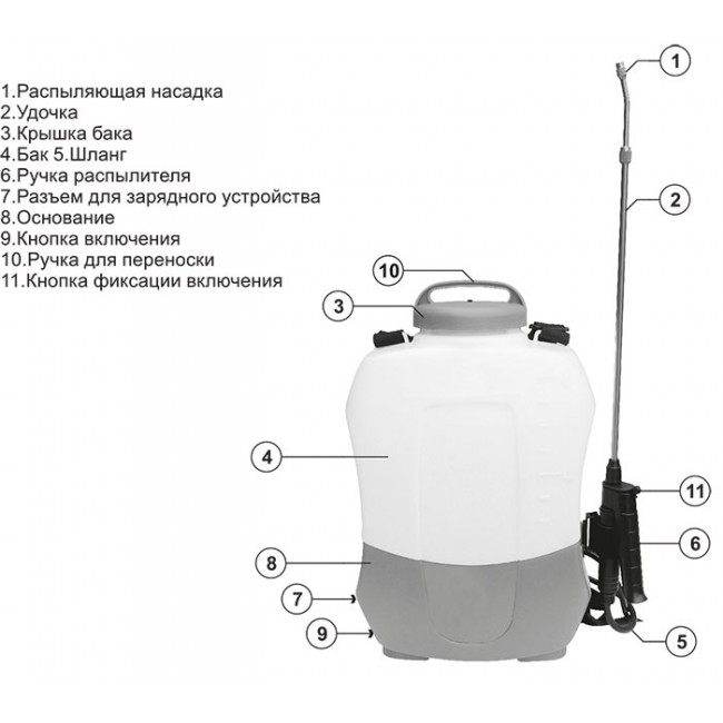 Схема опрыскивателя умница электрическая