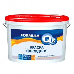 Краска водно-дисперсионная фасадная Formula Q8 Белоснежная 13 л.