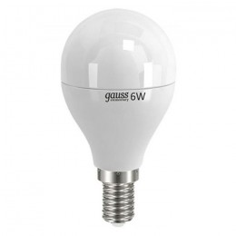 Светодиодная лампа Gauss Led Elementary G45 6W 2700K E14 Globe
