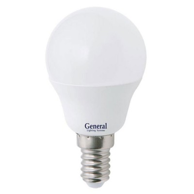 Светодиодная лампа General G45 7W E14 6500K Холодный свет