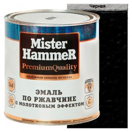 Эмаль по ржавчине с молотковым эффектом Mr.Hammer 2.5 л. Черная