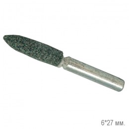 Шарошка абразивная цилиндическая заостренная Практика карбид кремния 6*27 мм. 641-329