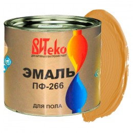 Алкидная эмаль для полов Витеко ПФ-266 Желто-коричневая 2.6 л.
