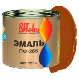 Алкидная эмаль для полов Витеко ПФ-266 Красно-коричневая 2.6 л.