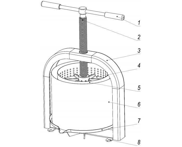 Чертеж пресса соковыжималки